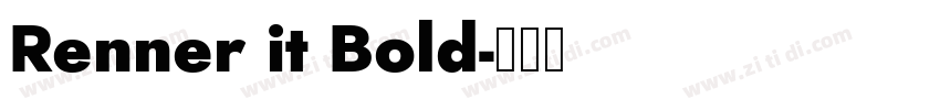 Renner it Bold字体转换